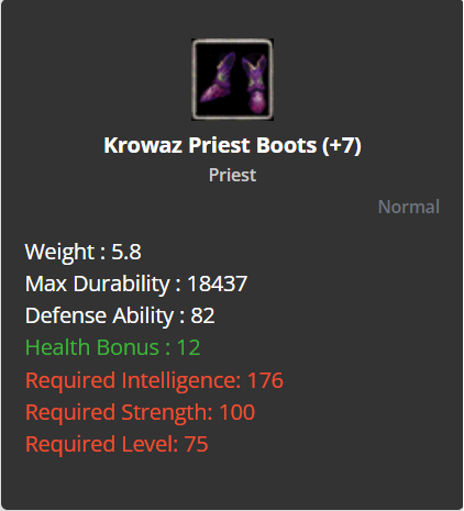 Krowaz Priest Boots +7