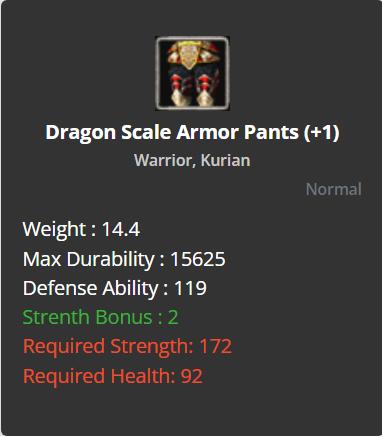 Dragon Scale Armor Pants +1